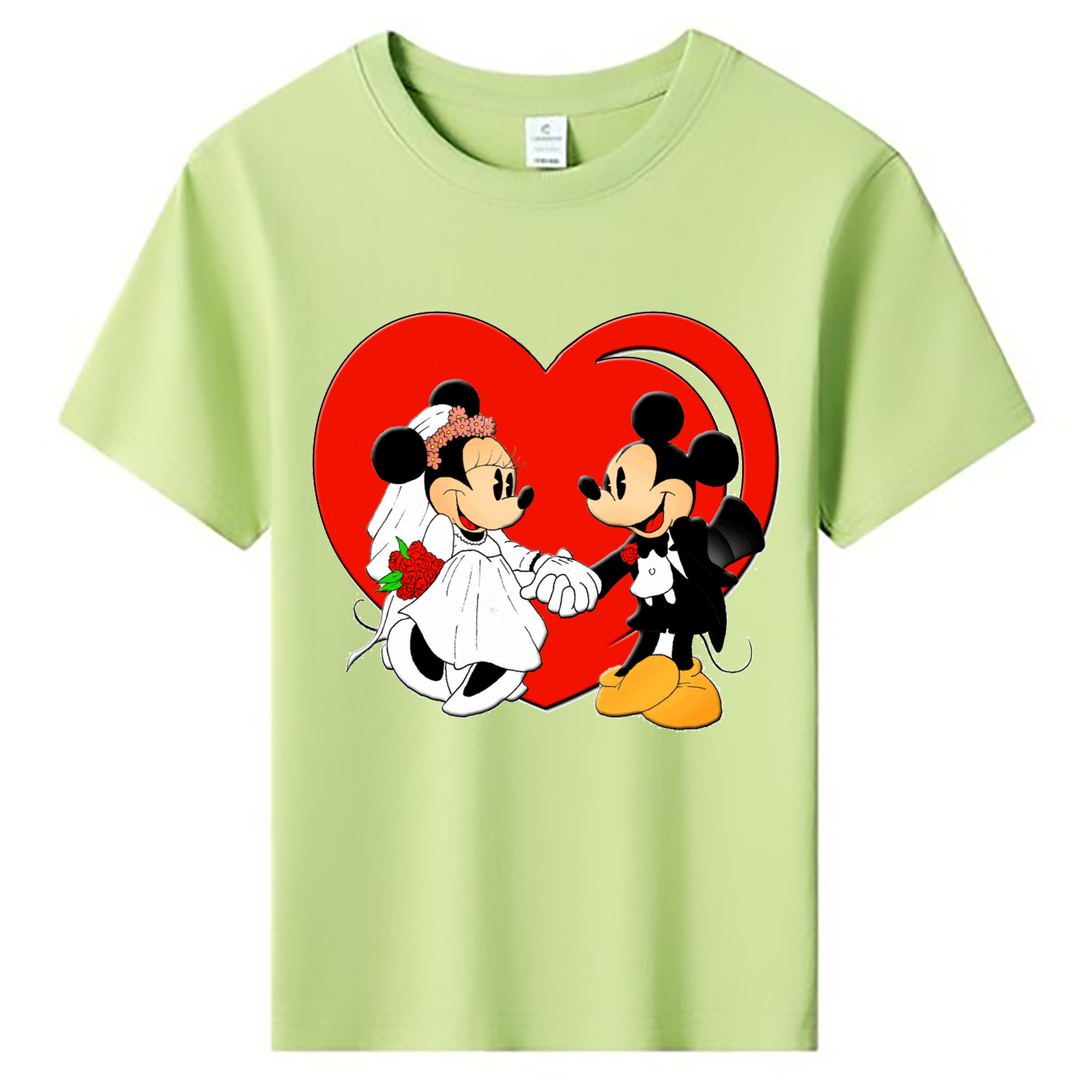 ミッキーマウス Mickey Mouse 綿100％キッズTシャツ（フロントプリント）